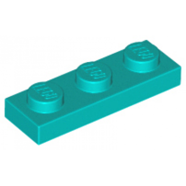 dark turquoise plate 1 x 3