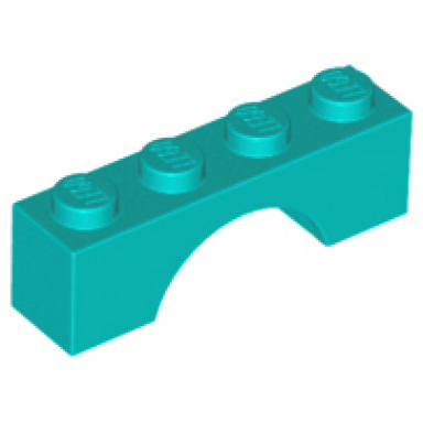 dark turquoise arch 1 x 4