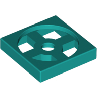 dark turquoise turntable 2 x 2 plate base