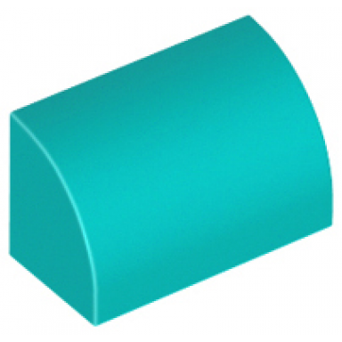 dark turquoise slope curved 1 x 2