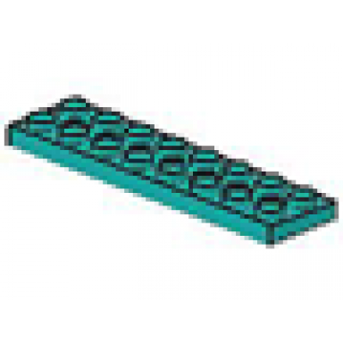 dark turquoise technic plate 2 x 8 with 7 holes