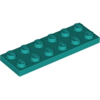dark turquoise plate 2 x 6