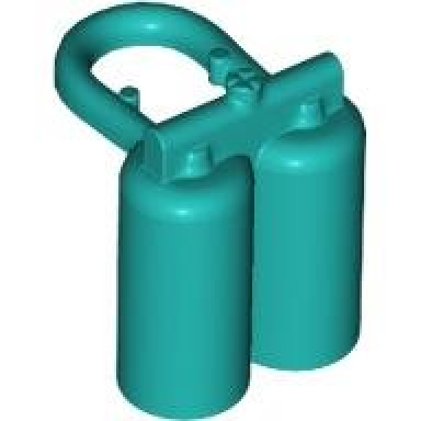 dark turquoise minifigure air tanks