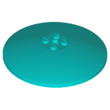 dark turquoise dish 8 x 8 inverted radar - solid studs