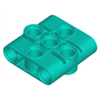 dark turquoise technic pin connector block liftarm 1 x 3 x 3