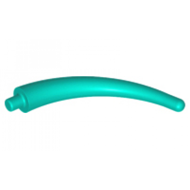 dark turquoise dinosaur tail end section horn