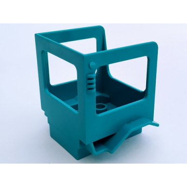 dark turquoise duplo cabin backhoe tractor
