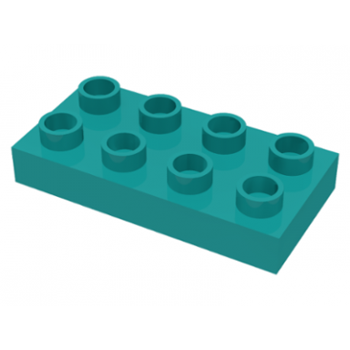 dark turquoise duplo plate 2 x 4 x 1 2 thick