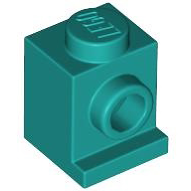 dark turquoise brick modified 1 x 1 with headlight