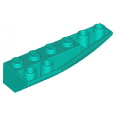 dark turquoise wedge 6 x 2 inverted right