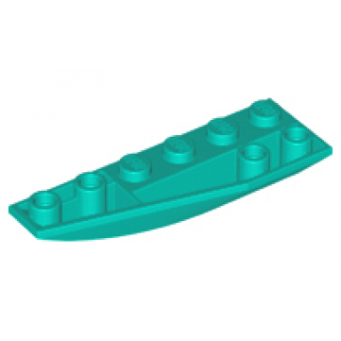 dark turquoise wedge 6 x 2 inverted left