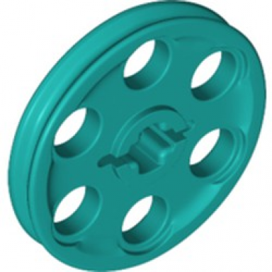 dark turquoise technic wedge belt wheel pulley