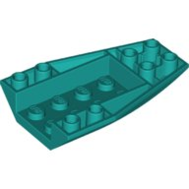 dark turquoise wedge 6 x 4 triple inverted curved