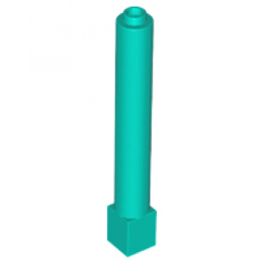 dark turquoise support 1 x 1 x 6 solid pillar