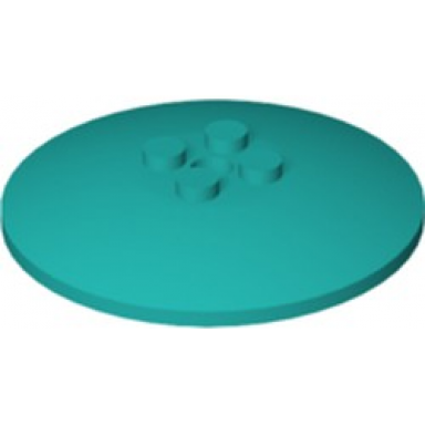 dark turquoise dish 6 x 6 inverted radar - solid studs