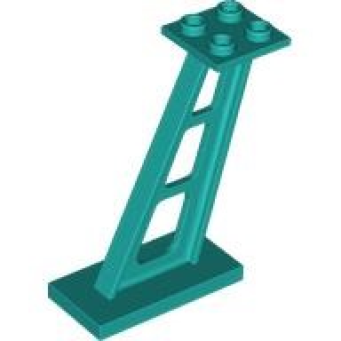 dark turquoise support 2 x 4 x 5 stanchion inclined 5mm wide posts