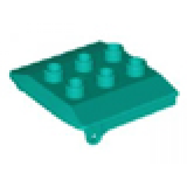 dark turquoise duplo backhoe train cabin roof