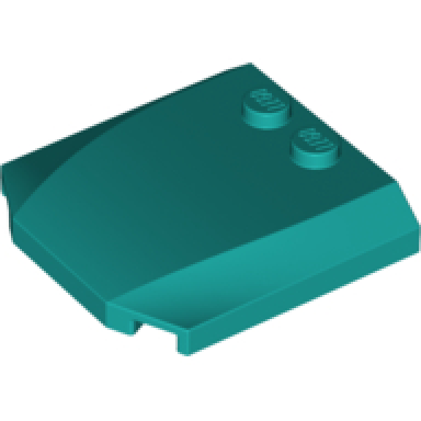 dark turquoise wedge 4 x 4 x 2 3 triple curved
