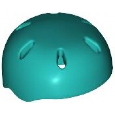 dark turquoise minifigure headgear helmet sports with vent holes
