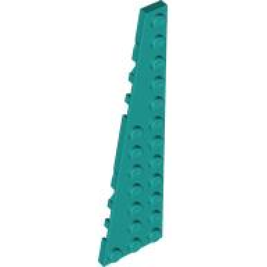 dark turquoise wedge plate 12 x 3 left
