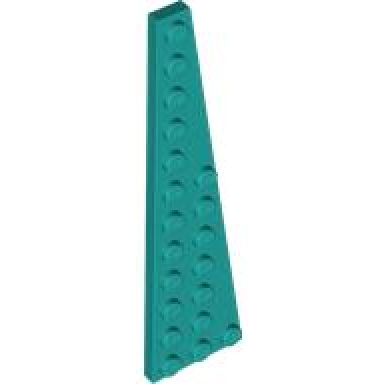 dark turquoise wedge plate 12 x 3 right