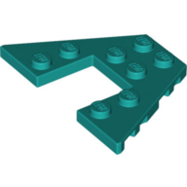 dark turquoise wedge plate 4 x 6
