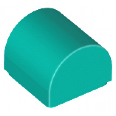 dark turquoise slope curved 1 x 1 x 2 3 double