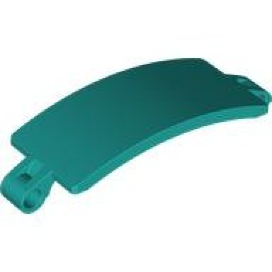 dark turquoise technic panel curved 3 x 9