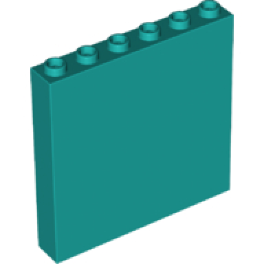 dark turquoise panel 1 x 6 x 5