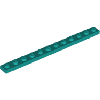dark turquoise plate 1 x 12