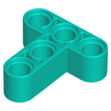 dark turquoise technic liftarm modified t-shape thick 3 x 3