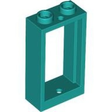 dark turquoise window 1 x 2 x 3 flat front