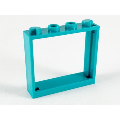 dark turquoise window 1 x 4 x 3 - no shutter tabs