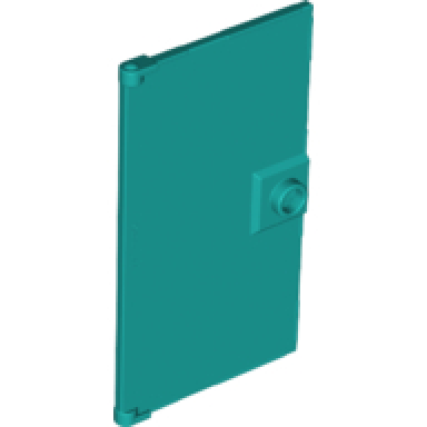 dark turquoise door 1 x 4 x 6 with stud handle