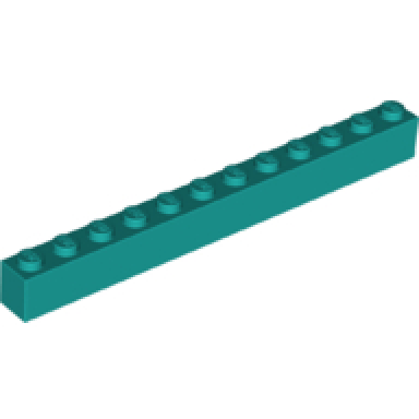 dark turquoise brick 1 x 12