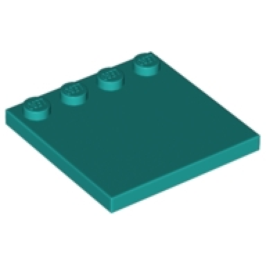 dark turquoise tile modified 4 x 4 with studs on edge