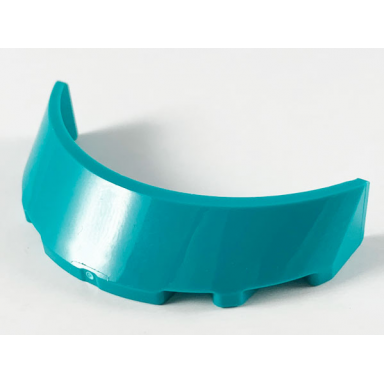 dark turquoise windscreen 3 x 6 x 1 curved