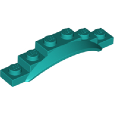 dark turquoise vehicle mudguard 1 1 2 x 6 x 1 with arch