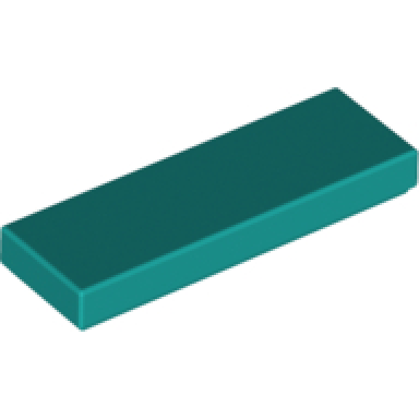 dark turquoise tile 1 x 3