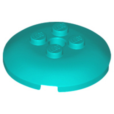 dark turquoise brick round 4 x 4 x 2 3 dome top with hole