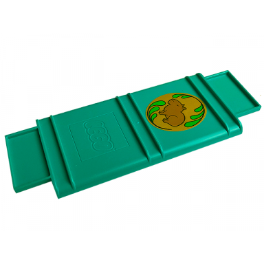 dark turquoise container book cover binding 16 x 6 x 1 storybook adventures with medium nougat capybara bright green leaves on gold background pattern sticker - 43200