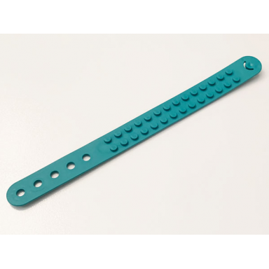 dark turquoise bracelet with 2 x 14 studs and 5 holes