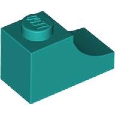 dark turquoise arch 1 x 2 inverted