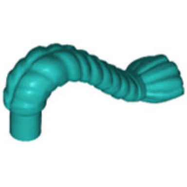 dark turquoise minifigure helmet braid tassel