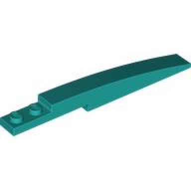 dark turquoise slope curved 10 x 1