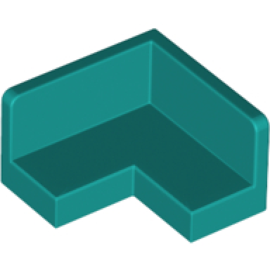 dark turquoise panel 2 x 2 x 1 corner