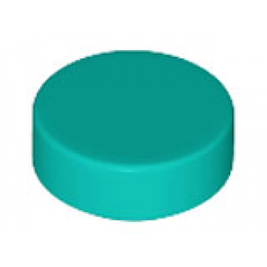 dark turquoise tile round 1 x 1