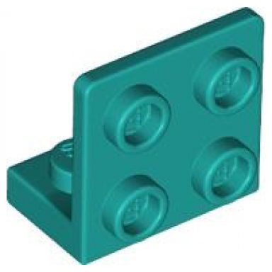 dark turquoise bracket 1 x 2 - 2 x 2 inverted