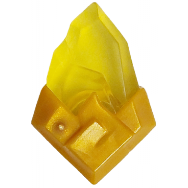 trans-yellow rock faceted pointed with molded pearl gold base pattern monkie kid color stone