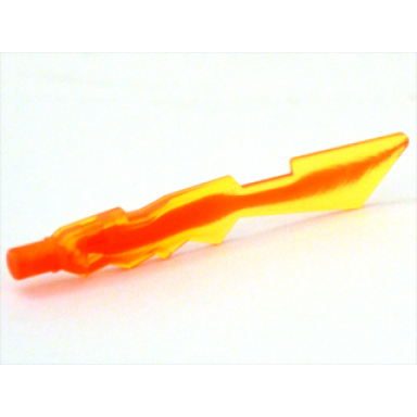 minifigure weapon sword jagged edges with marbled trans-red pattern